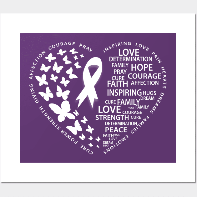 Fibromyalgia Awareness Heart Wall Art by Fibromyalgia Store